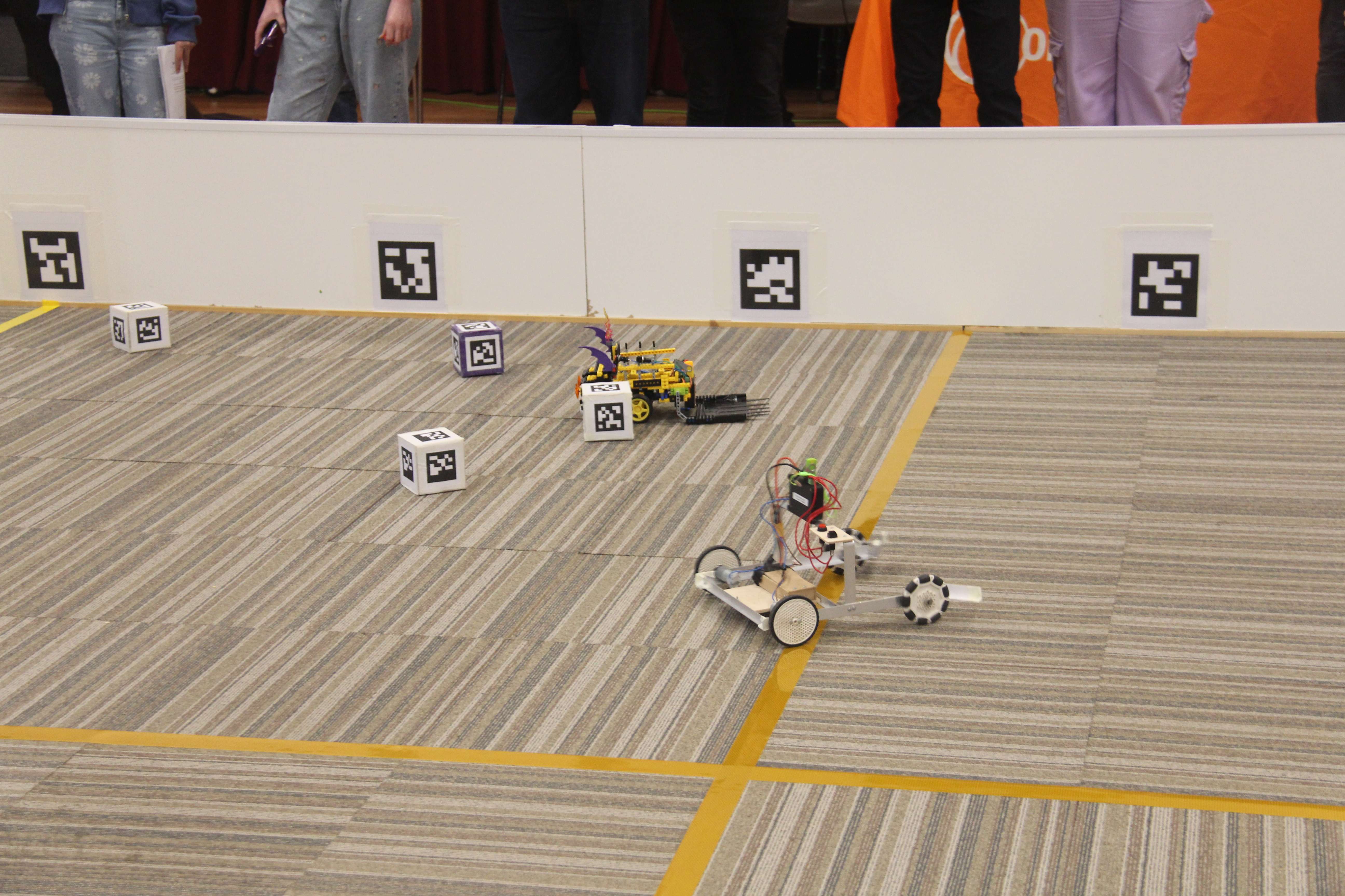 Robots in test arena